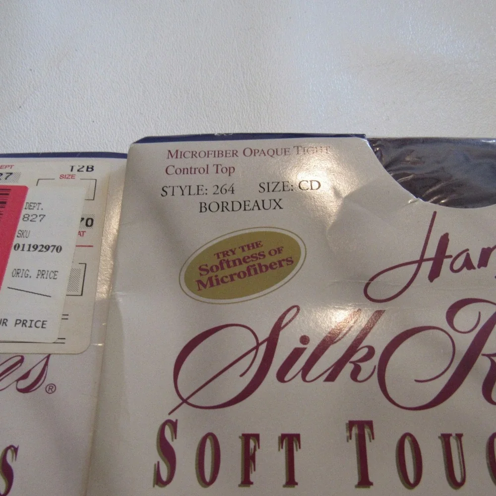 Hanes Silk Reflections Soft Touch Tights Opaque Lot of 3   264 Bordeaux Pearl CD